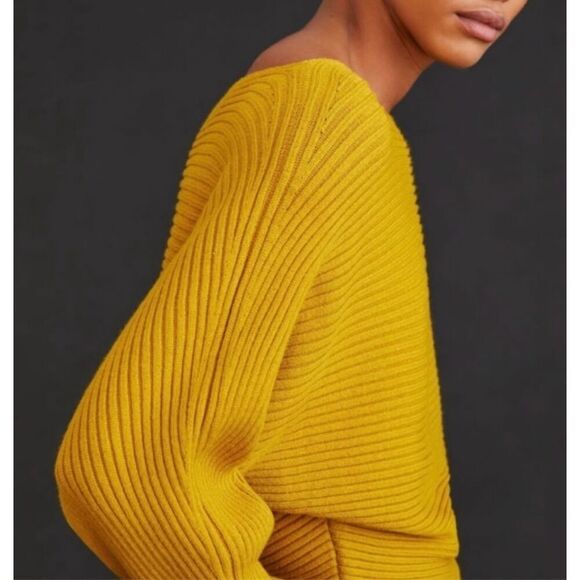 Anthropologie Citron Ribbed Pullover Sweater size XXS - Picture 2 of 11